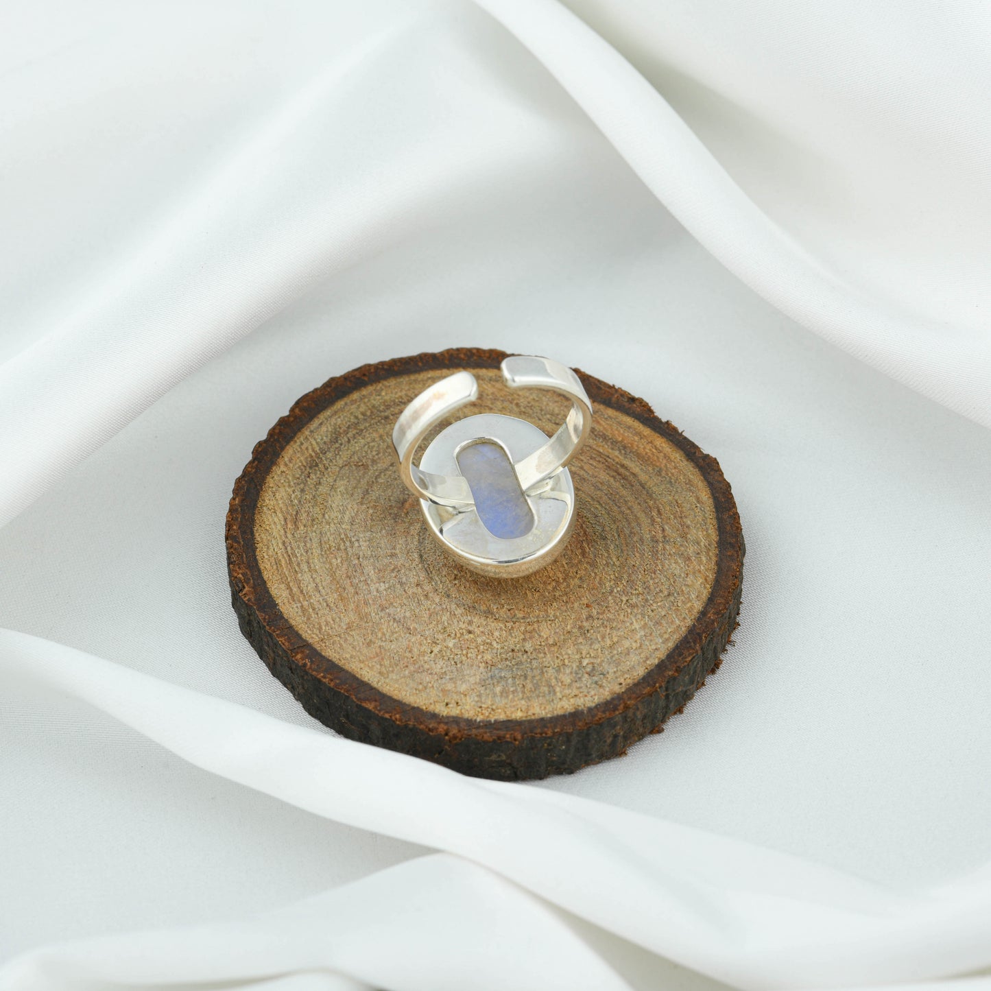 Oval Moonstone Silver Ring