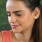 Natural Coral Silver Leaf Nose Pin
