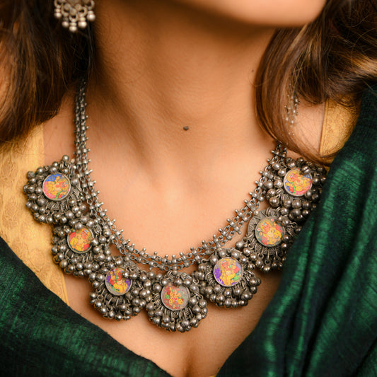 Ganesha Painting and Ghungroo Necklace