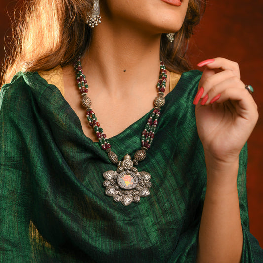 Silver Ganesha Necklace