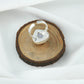 Moonstone Drop Silver Ring