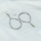 Circle Drop Earrings: Marcasite, Silver & Garnet