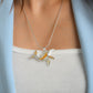The Fin Beauty MOP Silver Fish Pendant