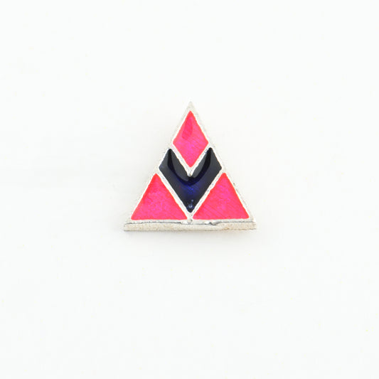 Gulabi Trikone Silver Nose Pin