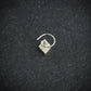 Blue Diamond Shaped Silver Nose Pin