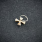 Pin Wheel Navy Silver Nose Pin