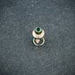 Antique Emerald Moon Silver Nose Pin