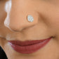 Aabha CZ Silver Nose Pin
