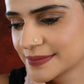 Peach Star CZ Gold Plated Silver Nose Pin