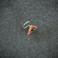 Trikone Enamel Silver Nose Pin( Wire Type)