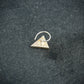 Trikone Enamel Silver Nose Pin( Wire Type)