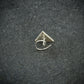 Shadaab Trikone Silver Nose Pin