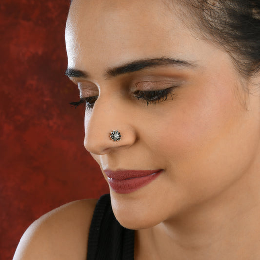 Sweet Mogra Silver Nose Pin