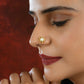 Rock Star Gold Plated Silver Nose Pin