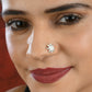 Rock Star Silver Enamel Nose Pin
