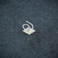 Black Diamond Shaped Silver Nose Pin
