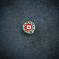 Starry Red Mandala Silver Nose Pin
