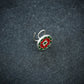 Starry Red Mandala Silver Nose Pin