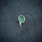 Bodhi Green Leaf Silver Nose Pin