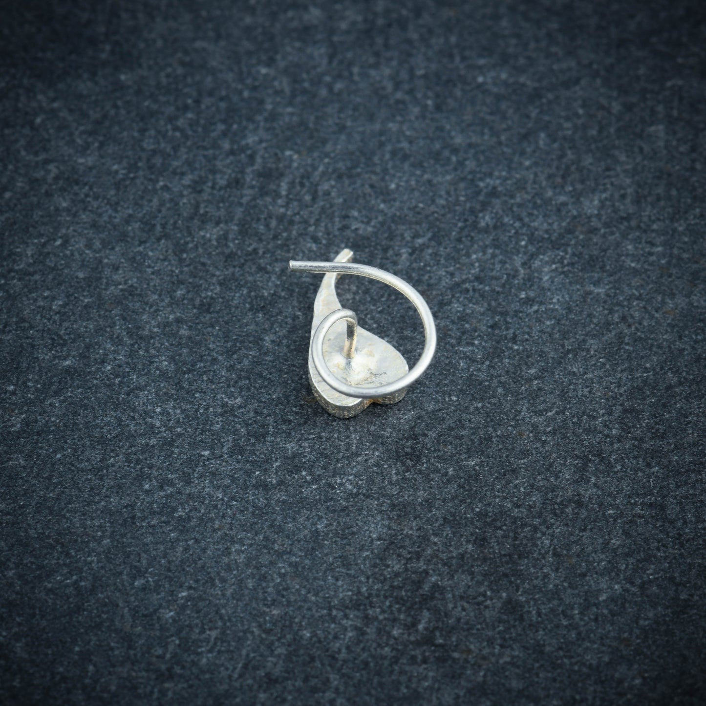 Bodhi Green Leaf Silver Nose Pin
