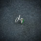 Bodhi Green Leaf Silver Nose Pin