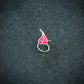 Bodhi Pink Leaf Silver Nose Pin