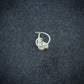 Bodhi Pink Leaf Silver Nose Pin