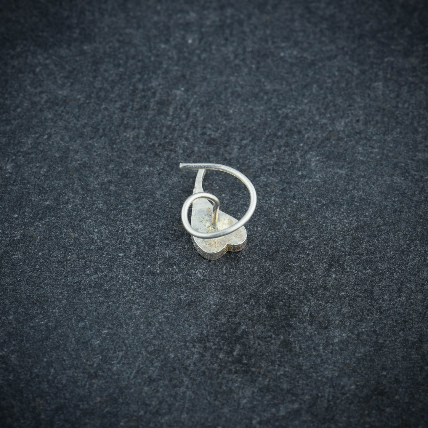 Bodhi Pink Leaf Silver Nose Pin