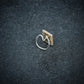 Green Diamond Shaped Silver Nose Pin