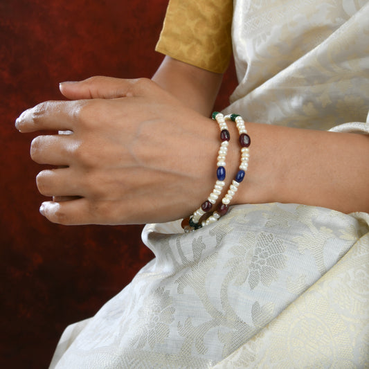 Pearl Semi Precious Multi Stone Bracelet