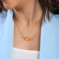Minimal Faceted Citrine Set