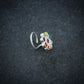 Nav Ratna Wire Type Silver Nose Pin