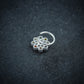 Nav Ratna Wire Type Silver Nose Pin