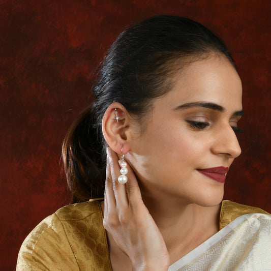 Ivory Whispers Pearl Earrings