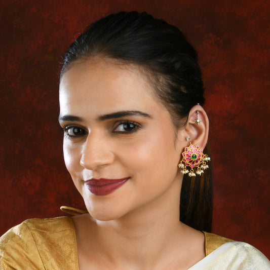 Kundan Swirling Studs
