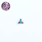 Turquoise Triangle Silver Nose Pin