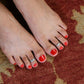 Moon And Star Silver Toe Rings