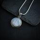 Moonstone Circle Silver Pendant