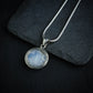 Moonstone Circle Silver Pendant