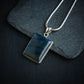 Cosmic Slate Labradorite Silver Pendant