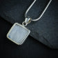 Moonstone Square Silver Pendant