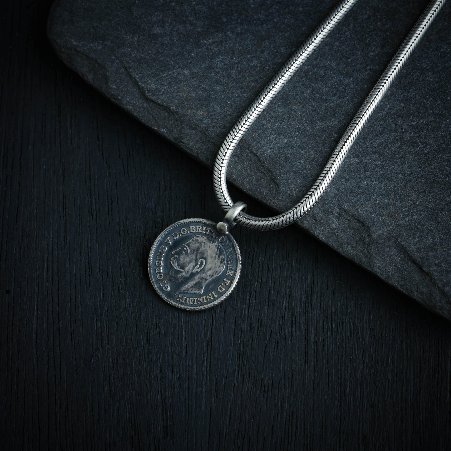 Colonial Coin Silver Pendant