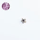 Mogra Garnet Silver Nose Pin