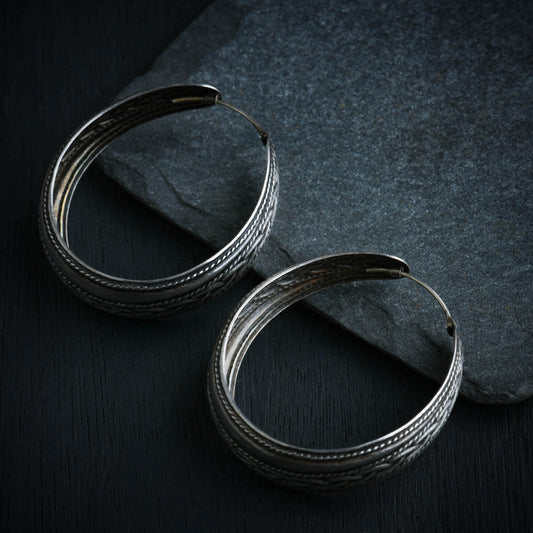 Infinity Silver Hoops