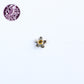 Mogra Citrine Silver Nose Pin