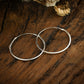 Silver Square Flat wired Earring Hoops