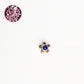 Mogra Blue Silver Nose Pin