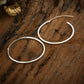 Silver Square Flat wired Earring Hoops