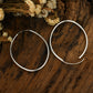 Oval Silver Hoops(5.5cm)