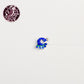 Blue Peacock Silver Nose Pin
